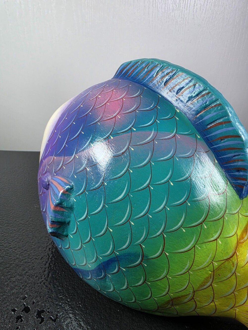 Vintage Folk Art Fish By A. Mendoza - Picture 7 of 14